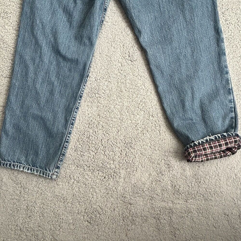 Eddie Bauer Fleece Lined Jeans Mens 38 X 32 Relaxed Fit Denim Outdoor Hunting - Picture 14 of 16